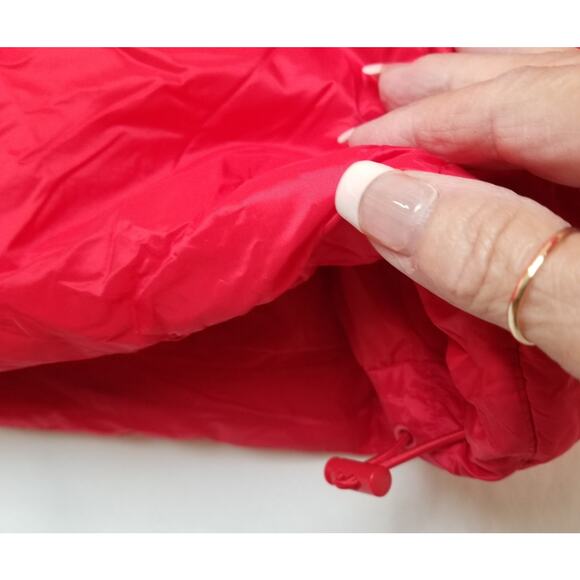 BCBGeneration Premium Performance Womens Red Hooded Puffer Coat Jacket Zip X LG - Picture 11 of 16